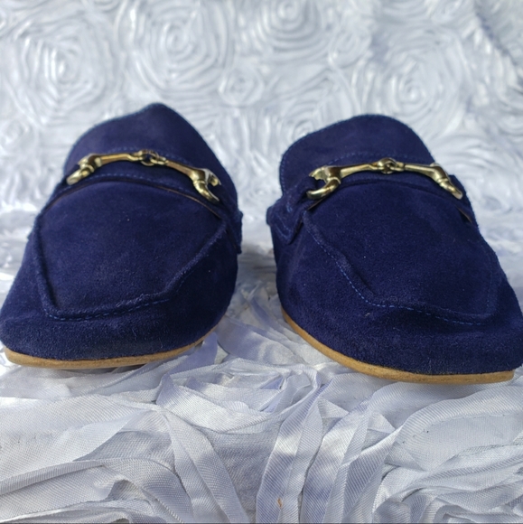 Steven By Steve Madden Rilee Blue Suede Muel Sz 8 - Picture 4 of 8